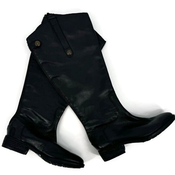 Sam Edelman Penny 2 Black Leather Boots Size 4.5